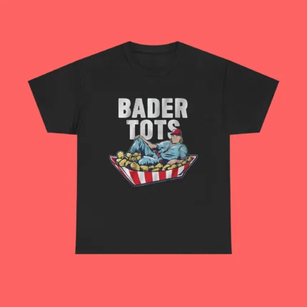 Harrison Bader wearing Bader tots shirt